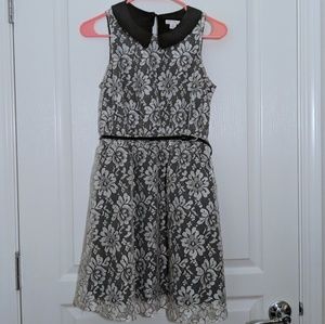 Xhilaration Black and White Lace Dress - S